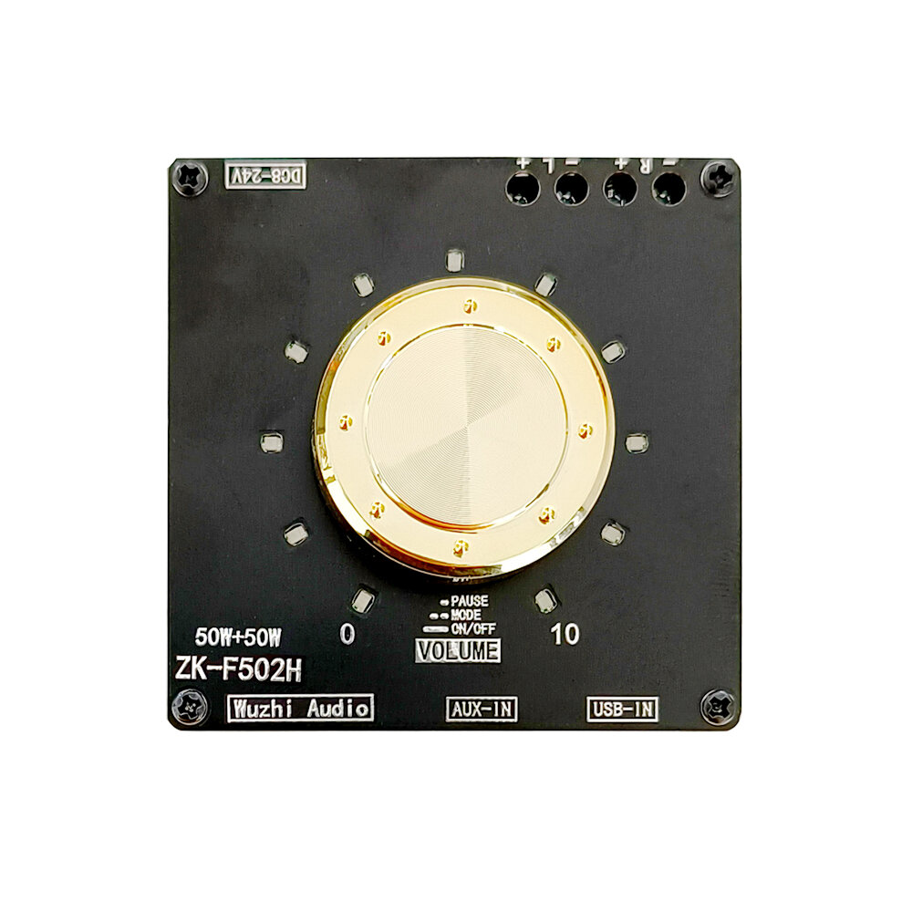 ZK-F502H Cool Volume Indicator Bluetooth Audio Eindversterker Board Module TPA3116D2 Stereo 50W + 50