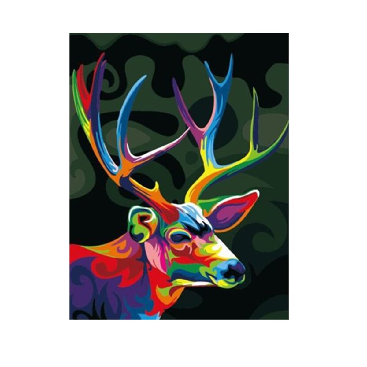 

Oil Painting By Number Kit Colorful Sika Deer Painting DIY Acrylic Pigment Painting By Numbers Set Hand Craft Art Suppli