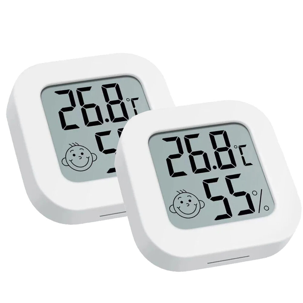 

2Pcs Indoor Digital LCD Thermometer Hygrometer Electronic Temperature Humidity Meter Sensor Gauge with Air Comfort Indic