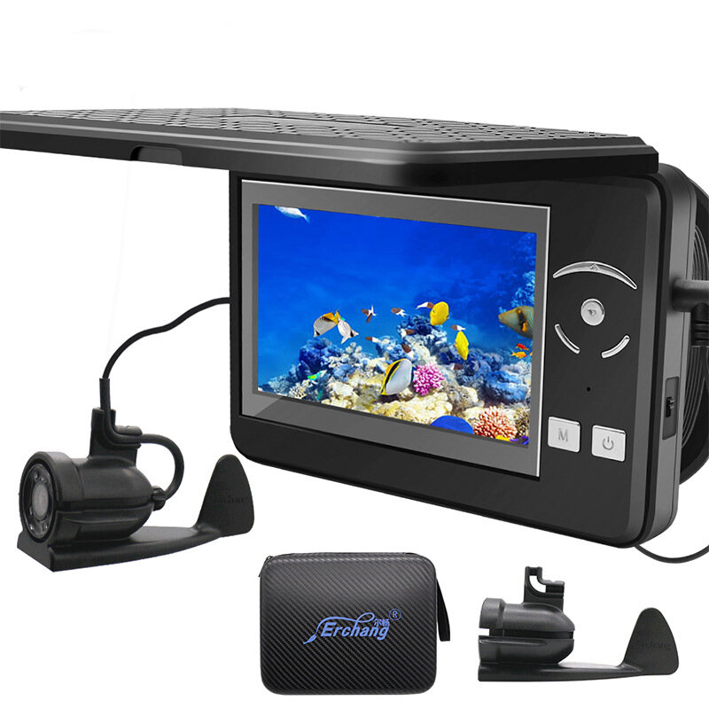 

Erchang F431B Underwater Fishing Camera 4.3" Monitor 4x Digital Zoom Fish Finder Camera Ice/River Camera for Fishing