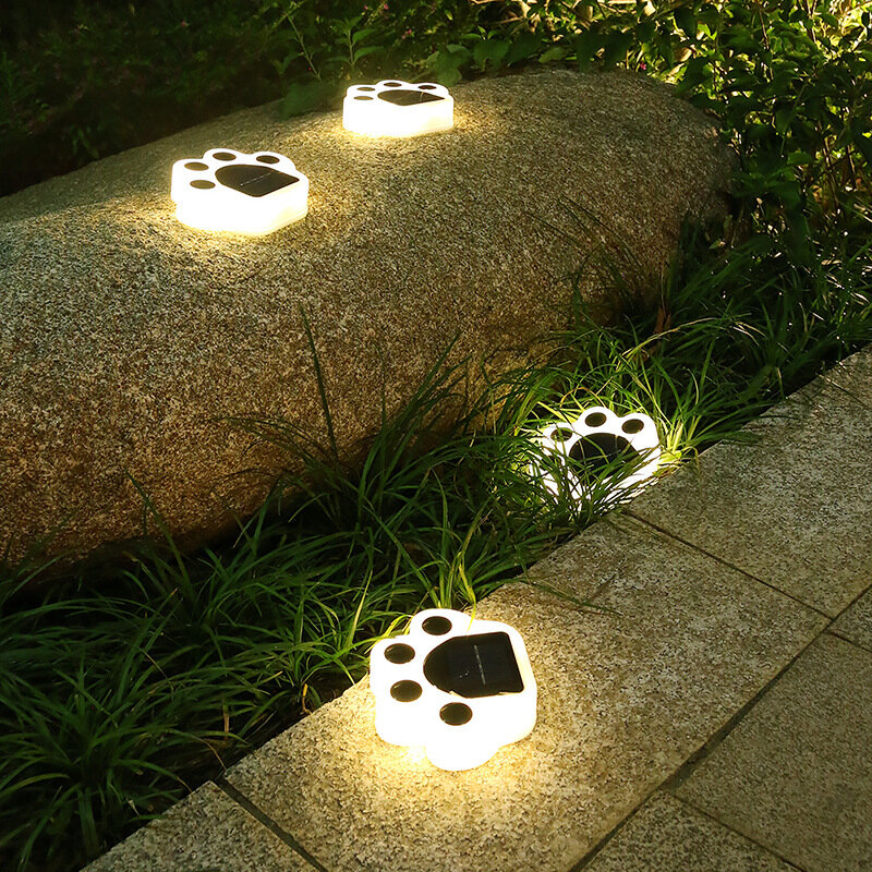 Outdoor Solar Lawn Lights Garden Ground Insert Solar Paw Lamp LED-landschapsverlichting