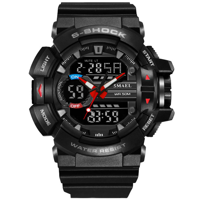 Smael 1436 Militair Stijl LED Digitale Horloge Weergave Tijd Datum Sport Horloge