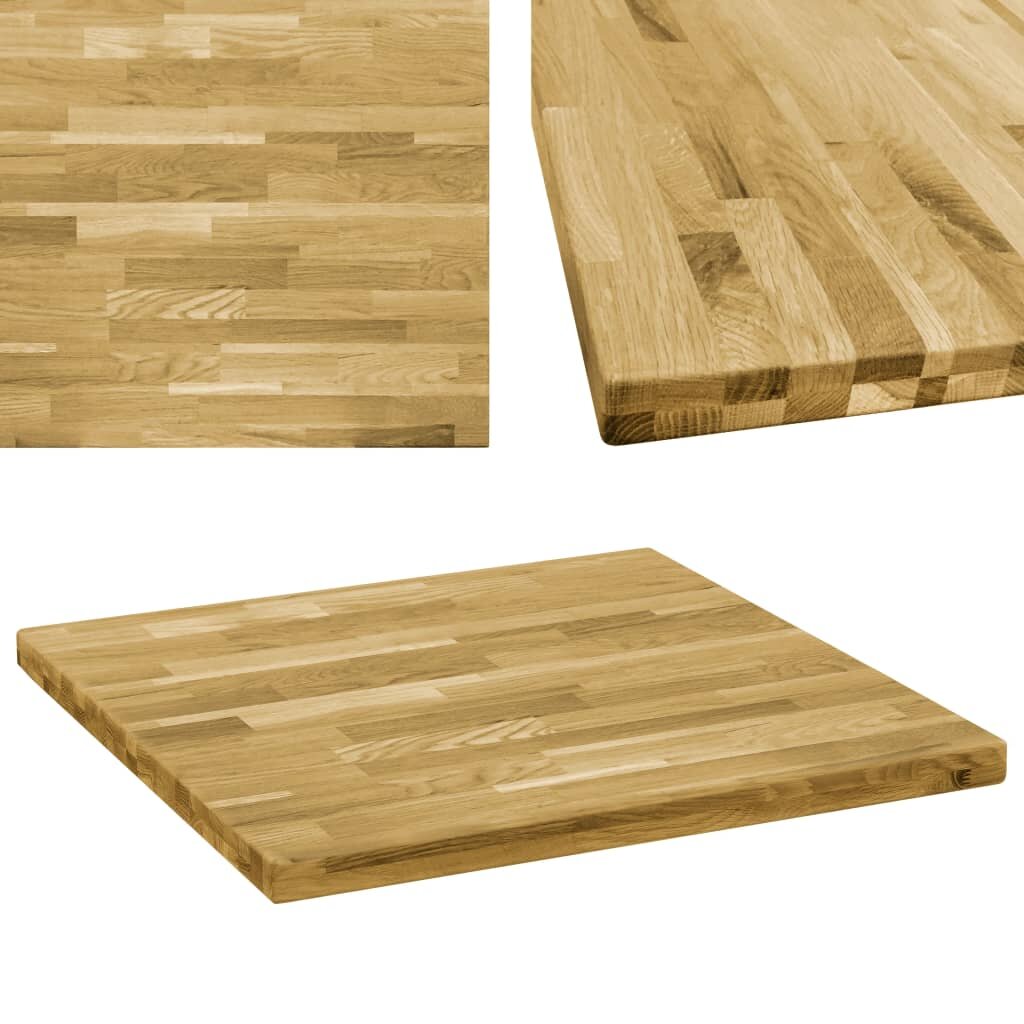 Desk Top Solid Oak Wood Square 1.7