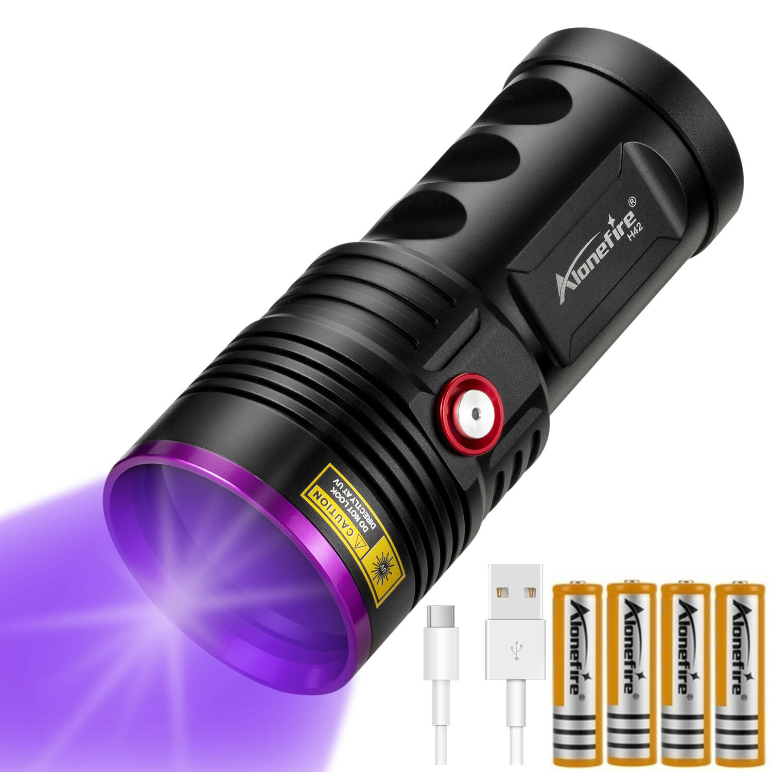 Alonefire H42 3 * 365nm 45 W Sterke Ultraviolet UV Zaklampen Detector voor Huisdieren Urine en Vlekk