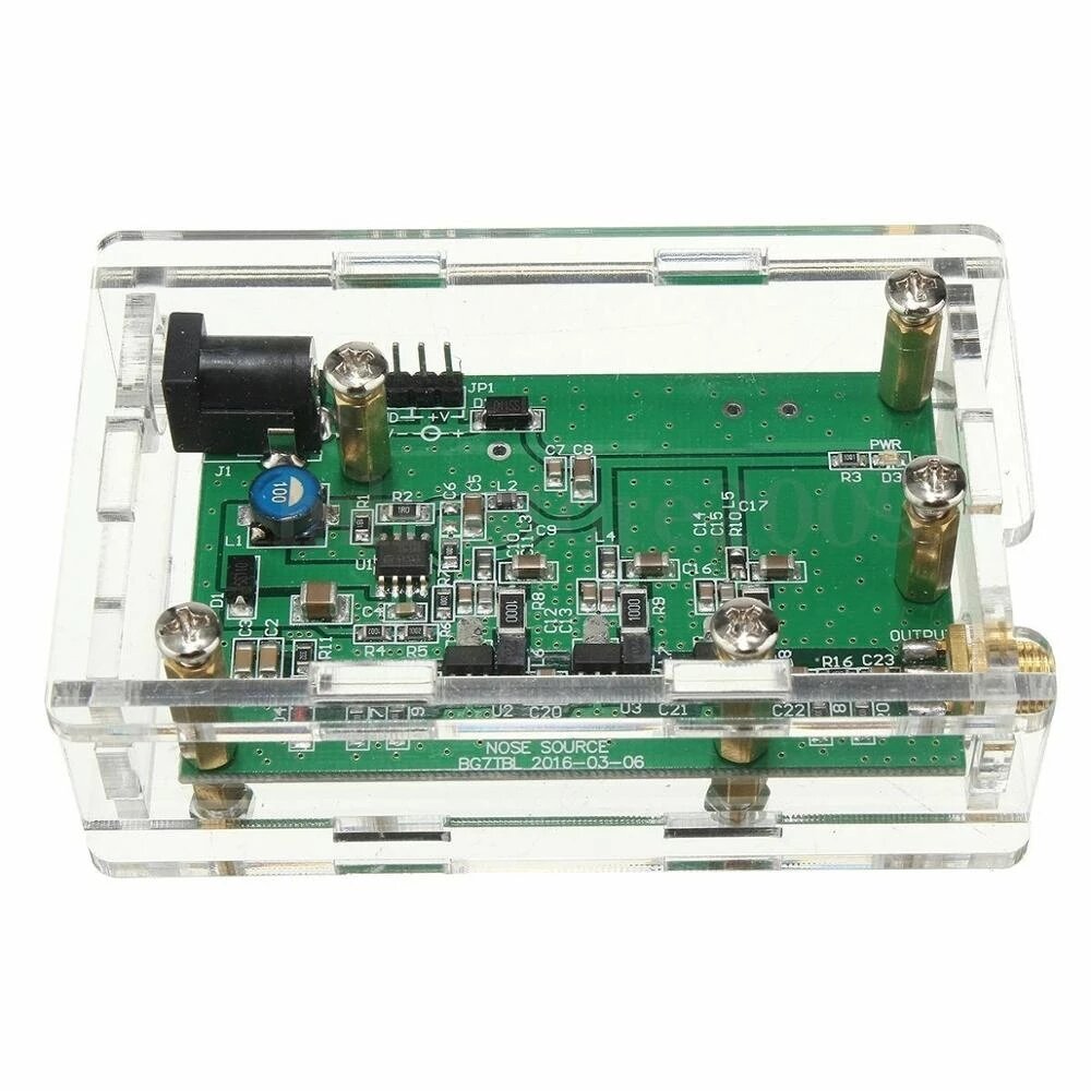 

DC12V/0.3A Noise Source Simple Spectrum External Generator Tracking SMA Source Module with Transparent Case