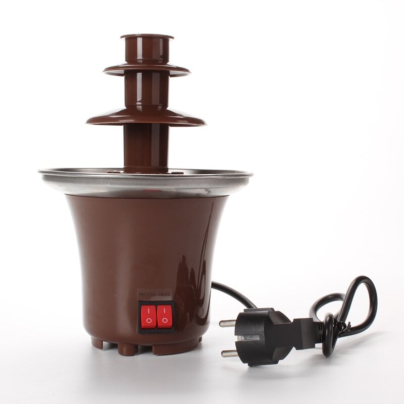 

YUANZHENG PQ-01 Mini Chocolate Fountain Machine 220V/110V 60W Three Layers Creative Melt with Heating DIY Waterfall Pot