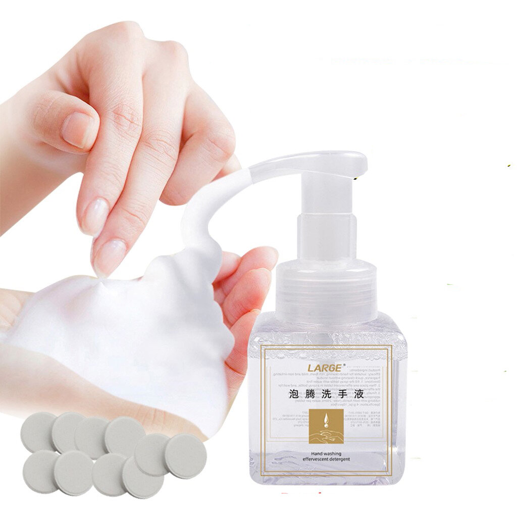 10 STKS Bruisend Handdesinfecterend met Mousse Bubbler Fles Handwas Bruistabletten Handzeep Type Sch