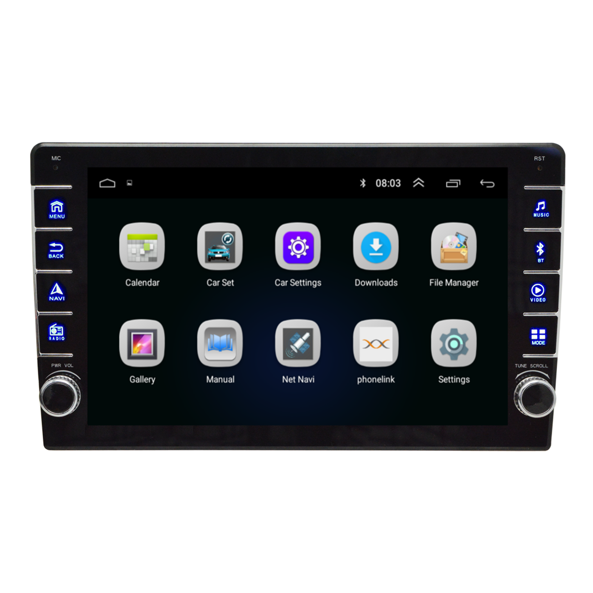 8Inch 9Inch 1Din For Android 8.1 Car Mlitimedia Player Adjustable Screen Quad Core 1+16G WIFI GPS FM Subwoofer