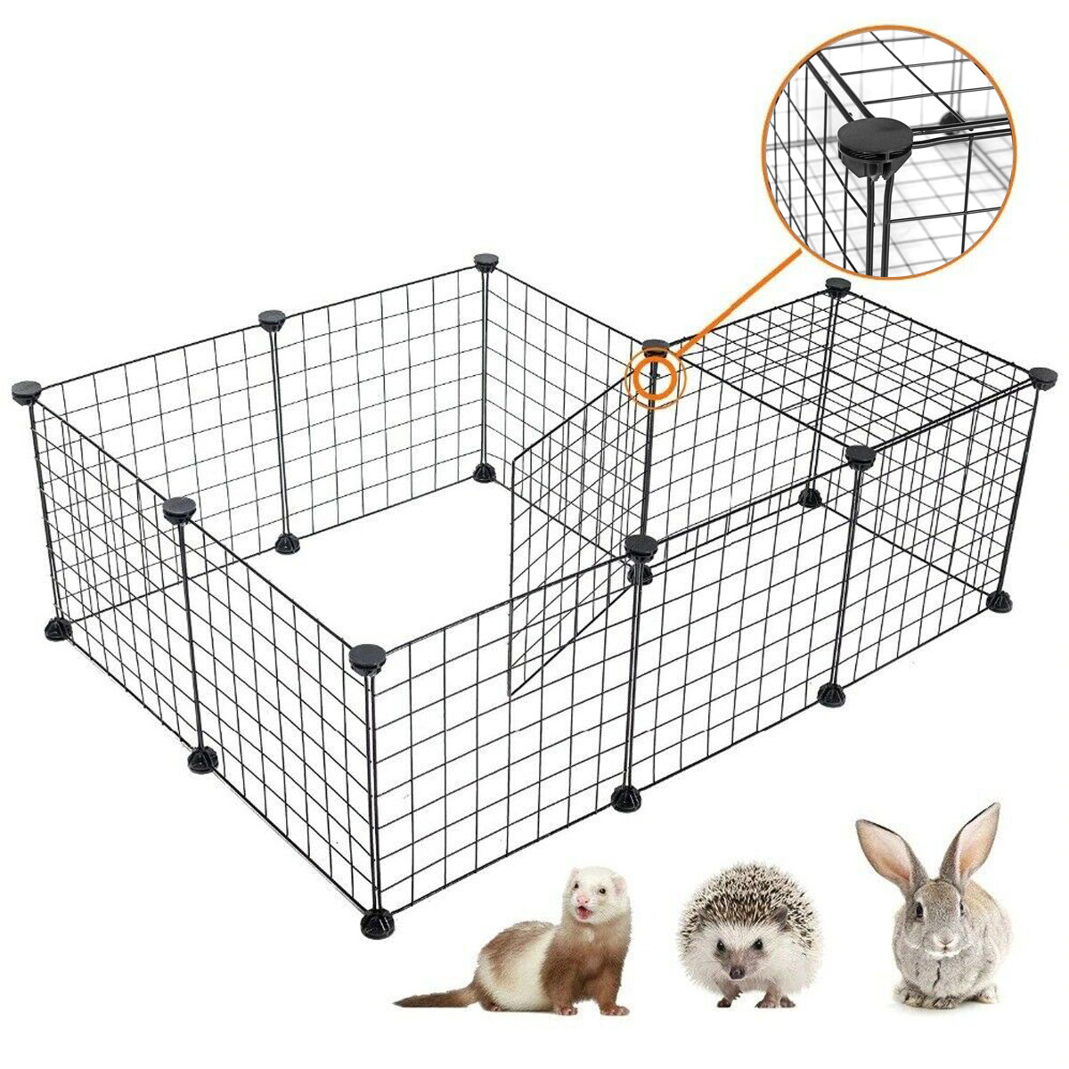 Foldable Pet Playpen Iron Fence Puppy Kennel House Exercise Training Puppy Space Dog Supplies Rabbits Guinea Pig Cage Sl