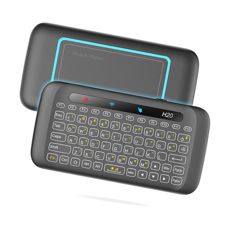 

H20 2.4G Wireless Backlight Whole Panel Touchpad IR Learning Keyboard Air Mouse For Windows/Android
