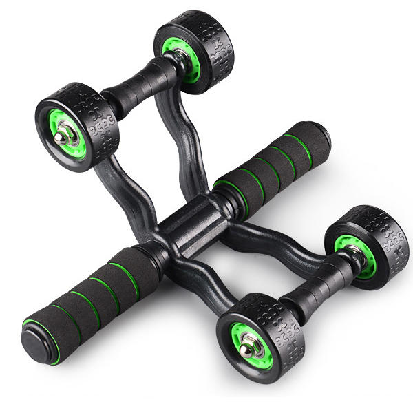 Sports Fitness Four-Wheels Power Roller Abdomen Exercise Wheels Equipment Muscle Strength Training