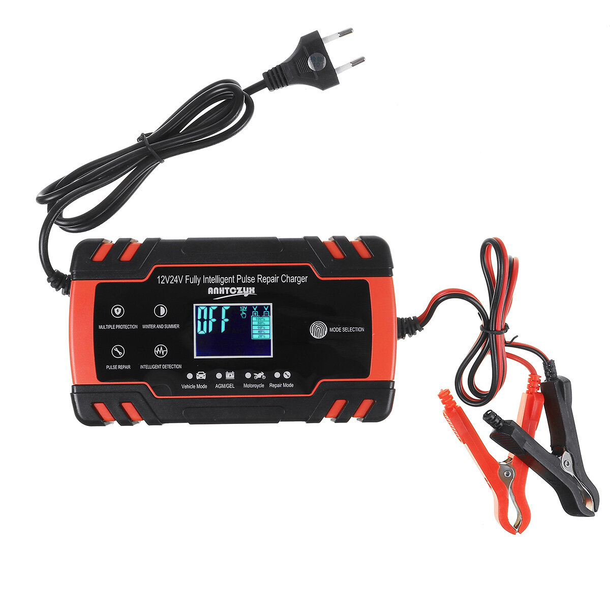

iMars® Enusic™ 12V 24V 8A Red Touch Screen Pulse Repair LCD Battery Charger For Car Motorcycle Lead Acid Battery Agm Gel