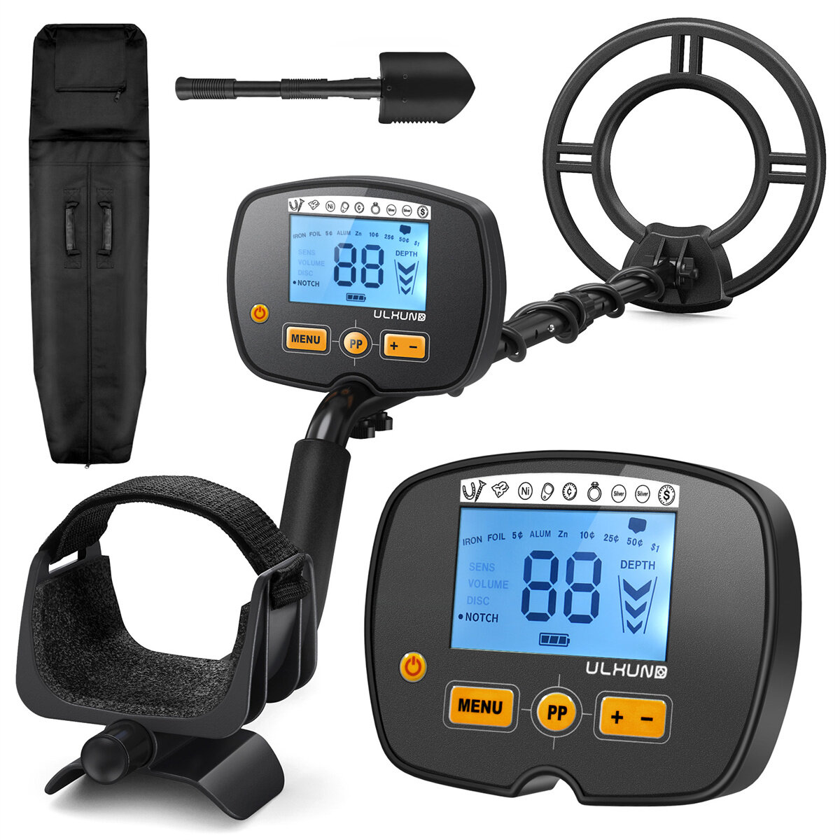 USA Direct GC1071 Metal Detector Waterproof IP68 with Advanced DSP Chip 10 Inch Coil 5 Search Modes LCD Display Best Gol