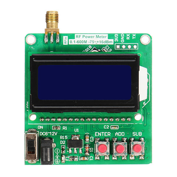 Digital Radio Frequency Power Meter -75~+16dBm Power Attenuation Can Be Set Ultra Small LCD Automati