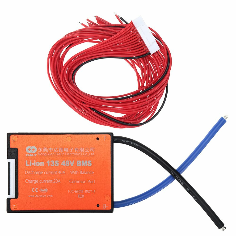DALY DL13S 13S 48V 40A BMS Battery Protection Board Waterproof BMS For Rechargeable Lifepo4 Lithium BatteryE-Bike E-Sc