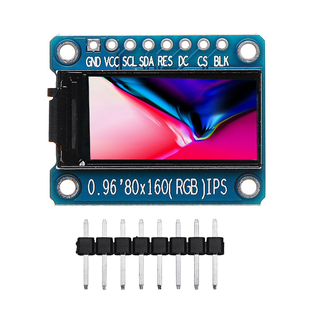 Geekcreit 0.96 Inch 7Pin HD Color IPS Screen TFT LCD Display SPI ST7735 Module