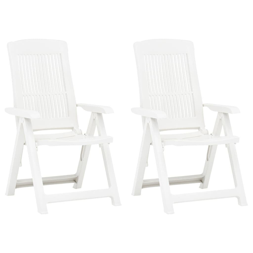 

Garden Reclining Chairs 2 pcs Plastic White