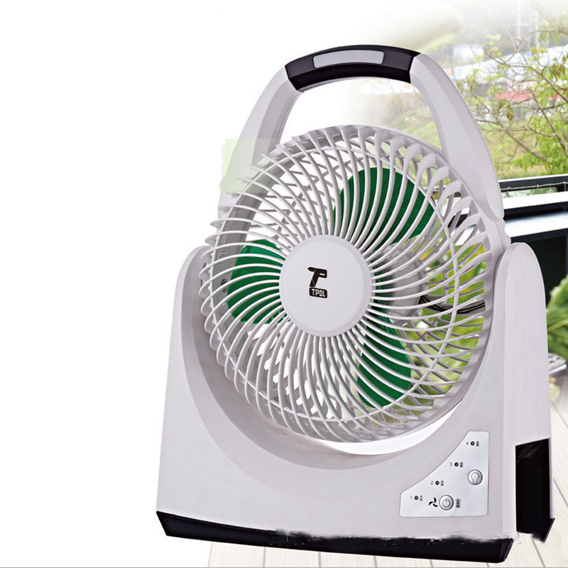 

18V Lithium Fan 10 Inch Rechargeable Portable Fan Fit Makita/Dewei/Bosch/Milwaukee Battery AC/DC Output with LED Light