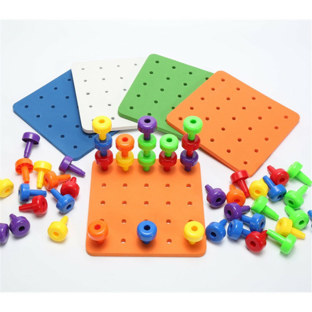 Stacking Sorting & Toys Peg Board Set Jumbo Pack Montessori Occupational Therapy 