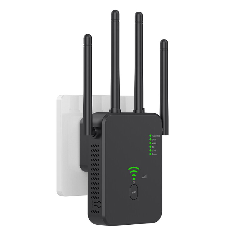 

300Mbps 1200Mbps Wireless WiFi Repeater Wifi Signal Booster 2.4G/5G Dual-Band WiFi Extender 802.11ac Gigabit WiFi Amplif