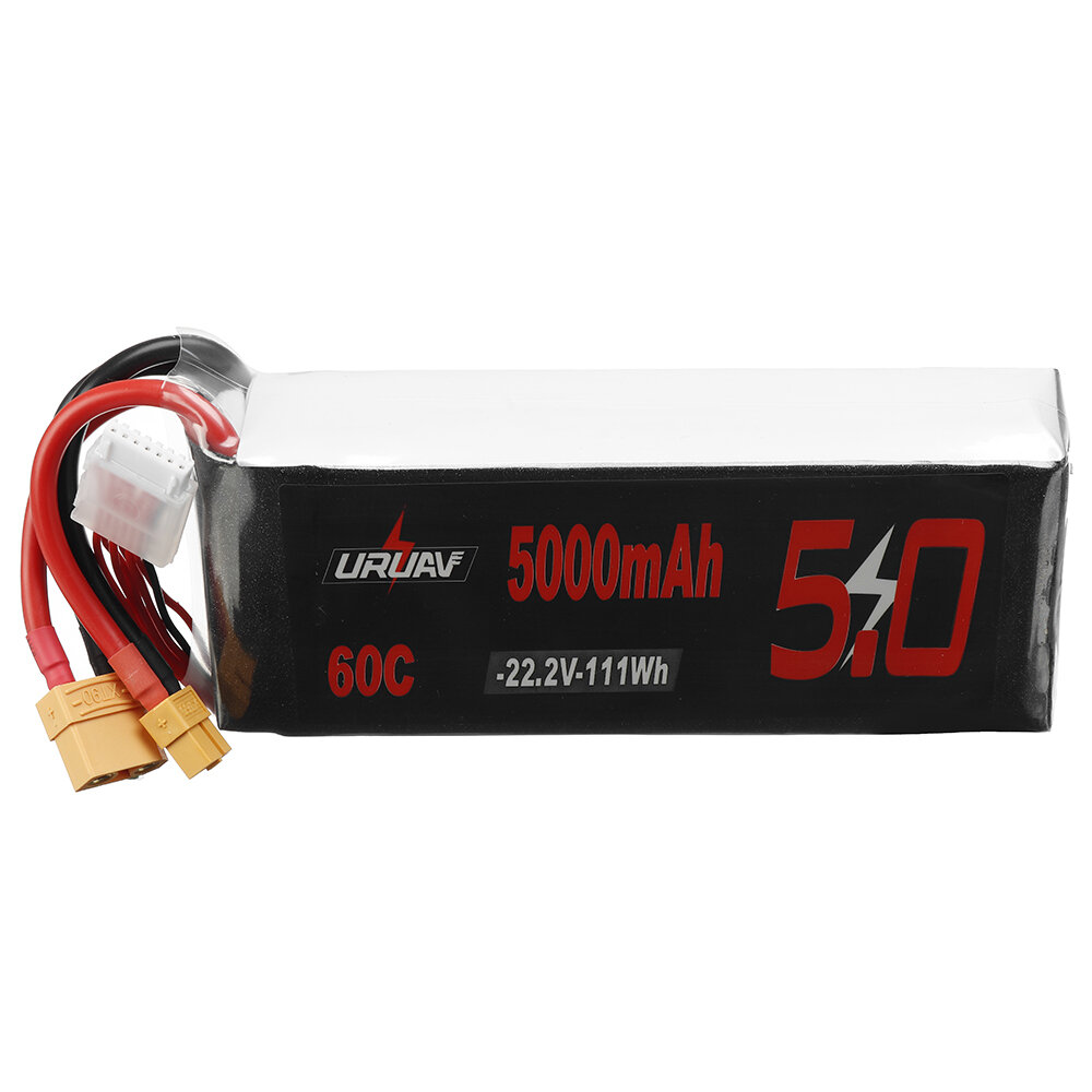 URUAV 22.2V 5000mAh 60C 6S Lipo Battery XT60 XT90 Plug for RC Drone
