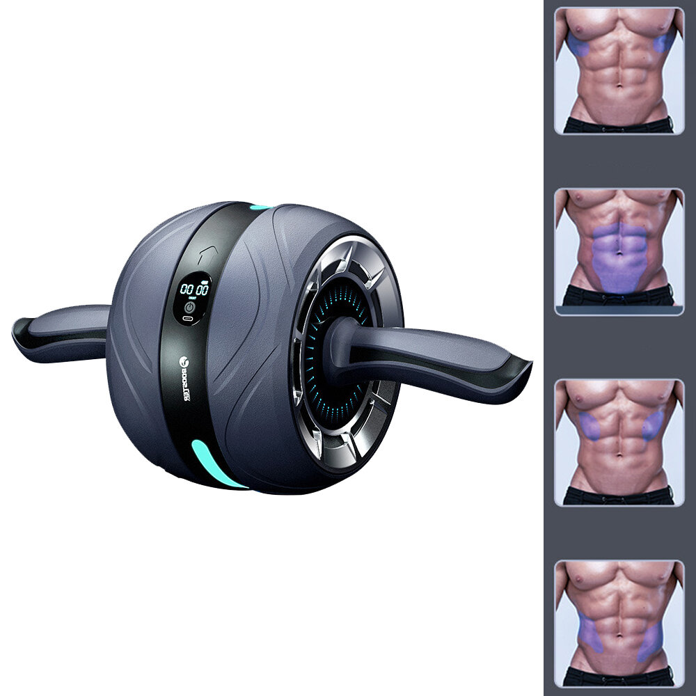 

Booster Ab Roller Wheel Smart Rechargeable LCD Display 1.8m Rebound Abdominal Core Strength Training Fitness Gym Home Lo