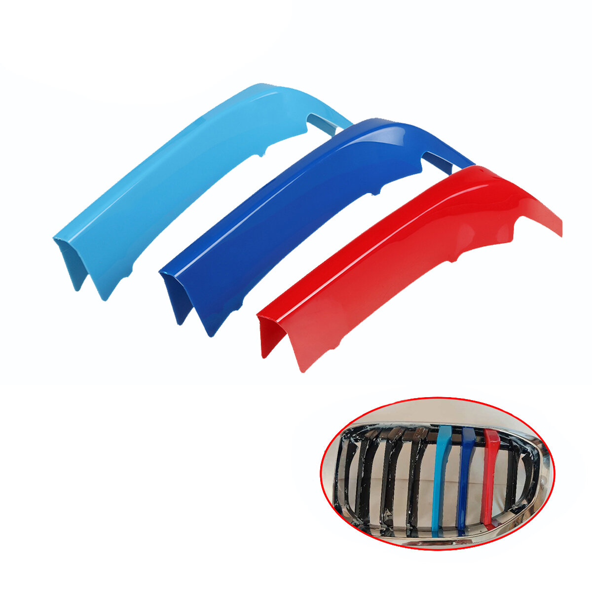 3PCS Front Kidney Grille Cover Trim Car Modification Insert Sticker Strip For BMW 1 Series F40 2020