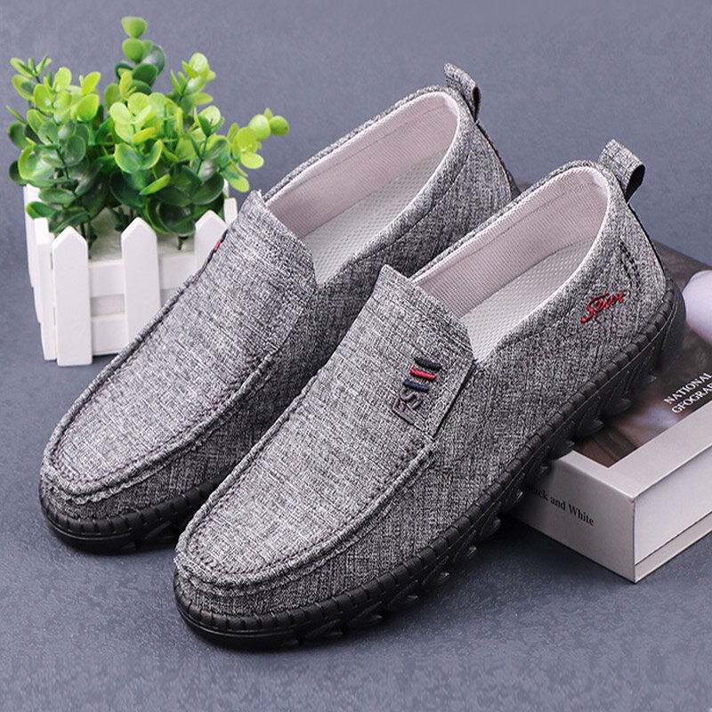 

Men Breathable Soft Sole Lightweight Non Slip Slip On Comfy Cushioned Casual Shoes