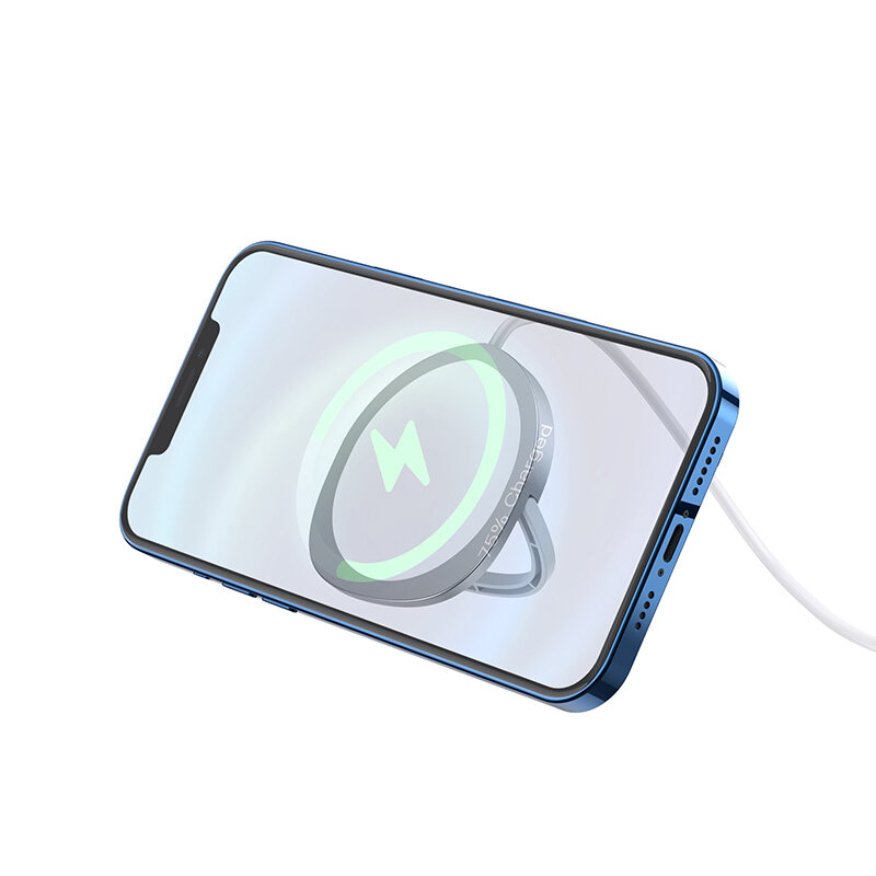 BOROFONE BQ1215W磁気ワイヤレス充電器iPhone12用Qi対応スマートフォン用高速ワイヤレス充電パッドProiPhone 12Mini用最大