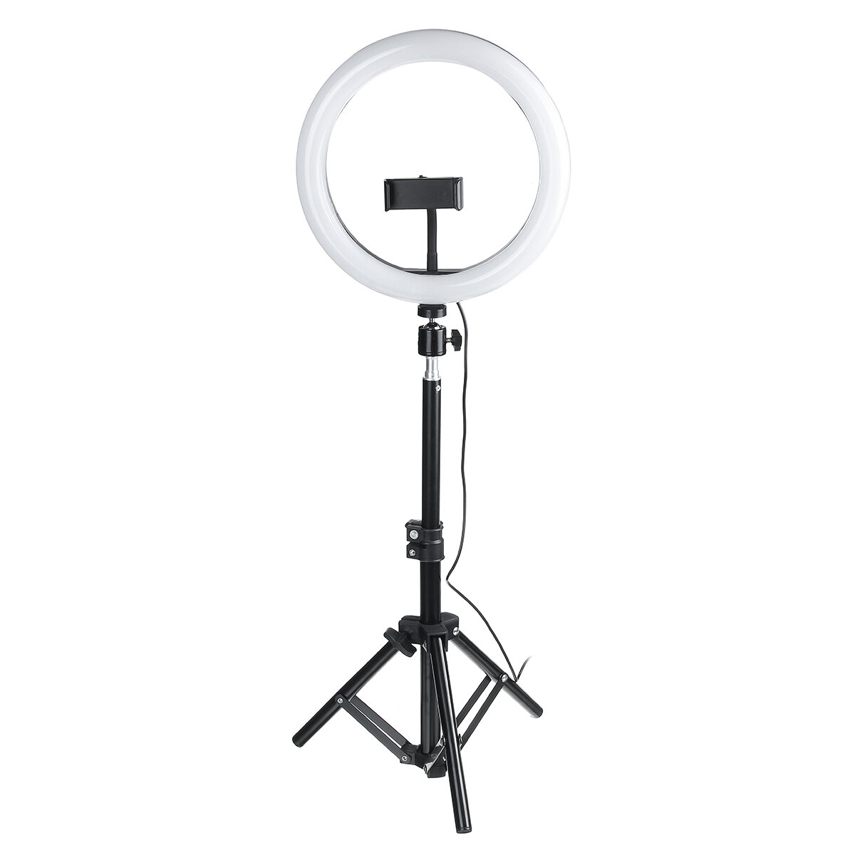 

10 Inch Dimmable LED Ring Light Photo Selfie Fill Light with Tripod Adjustable Phone Holder Tripod Head for Makeup Live