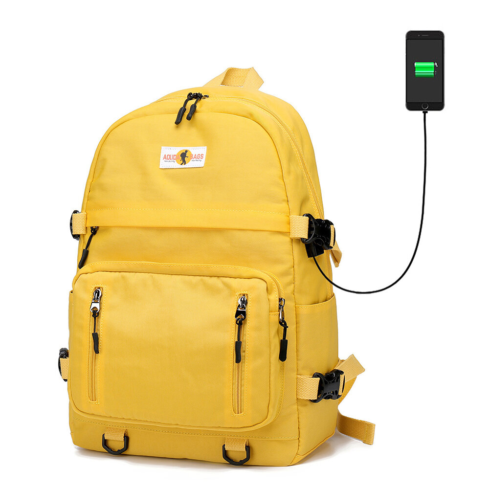 AOLIDA 18-inch Backpacks Laptop Bag USB Charging Women Female School Bag Travel Bagpack for Teenagers Girls 5013, Banggood  - buy with discount