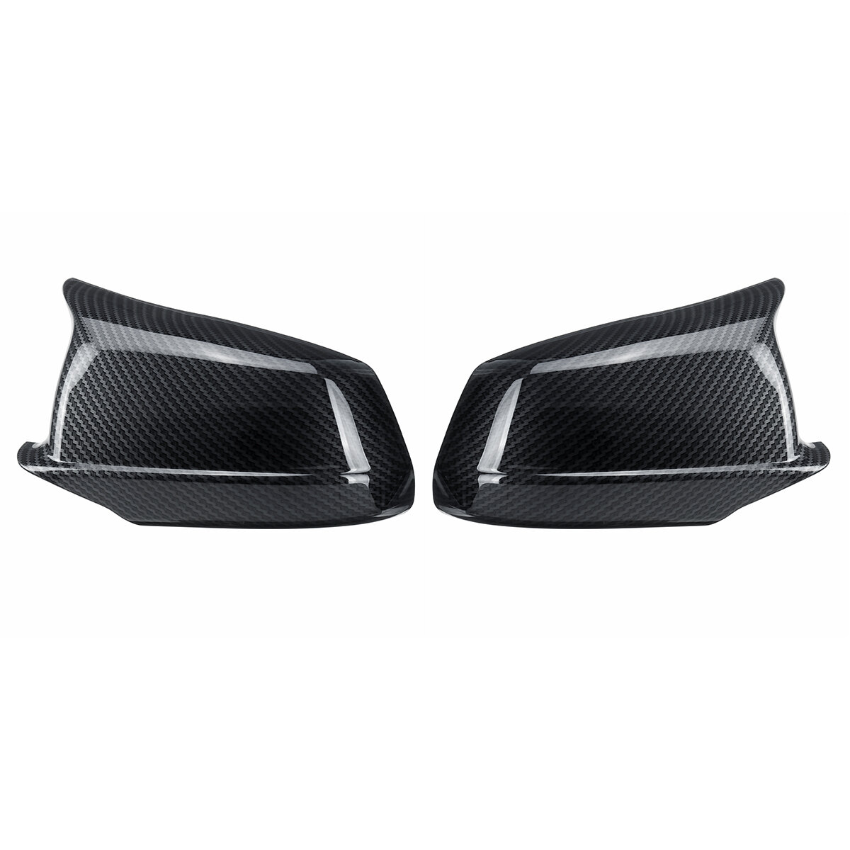 

2Pcs Car Carbon Fiber Rear View Mirror Caps Covers For Bmw 5 Series F10 F11 F18 2011-2013