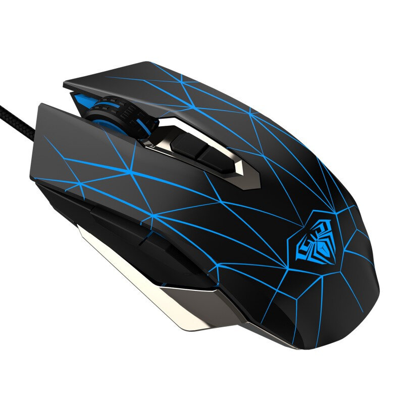 AULA S50 Wired RGB Gaming Mouse 800-2400DPI 4-Gear Adjustable Mice Optical Tracking Ergonomics Gamer Mice for PC Loptop