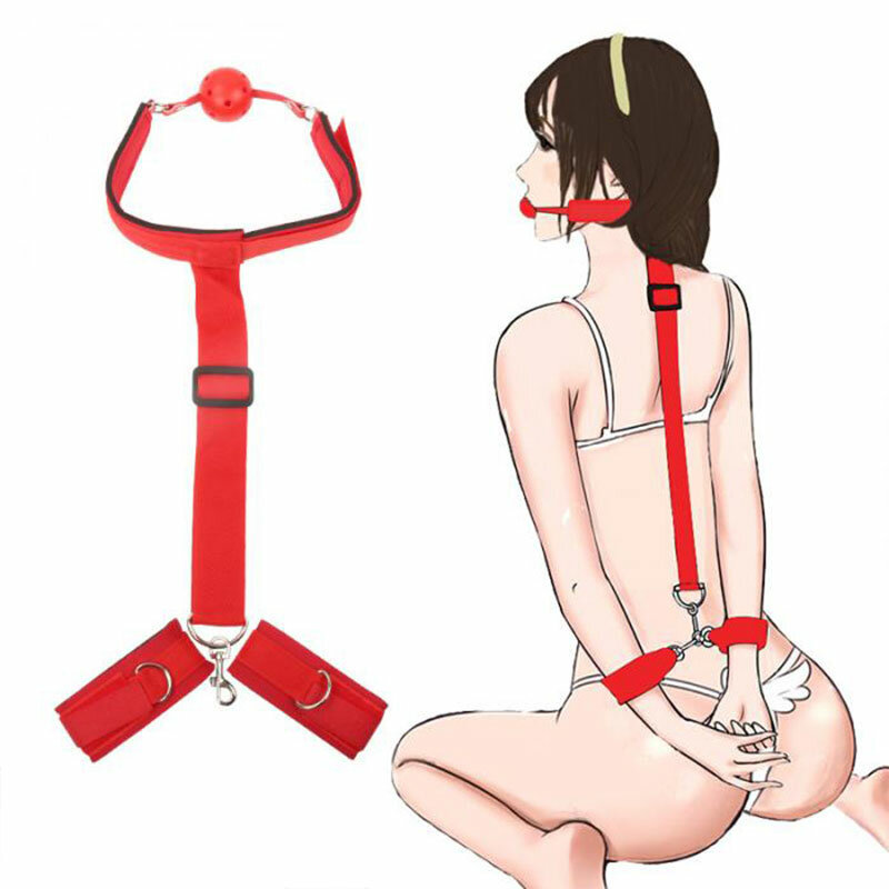 

BDSM Bondage Restraint Bondage Fetish Slave Handcuffs & Ankle Cuffs Adult Erotic Sex Toys For Woman Couples Games Sex Pr