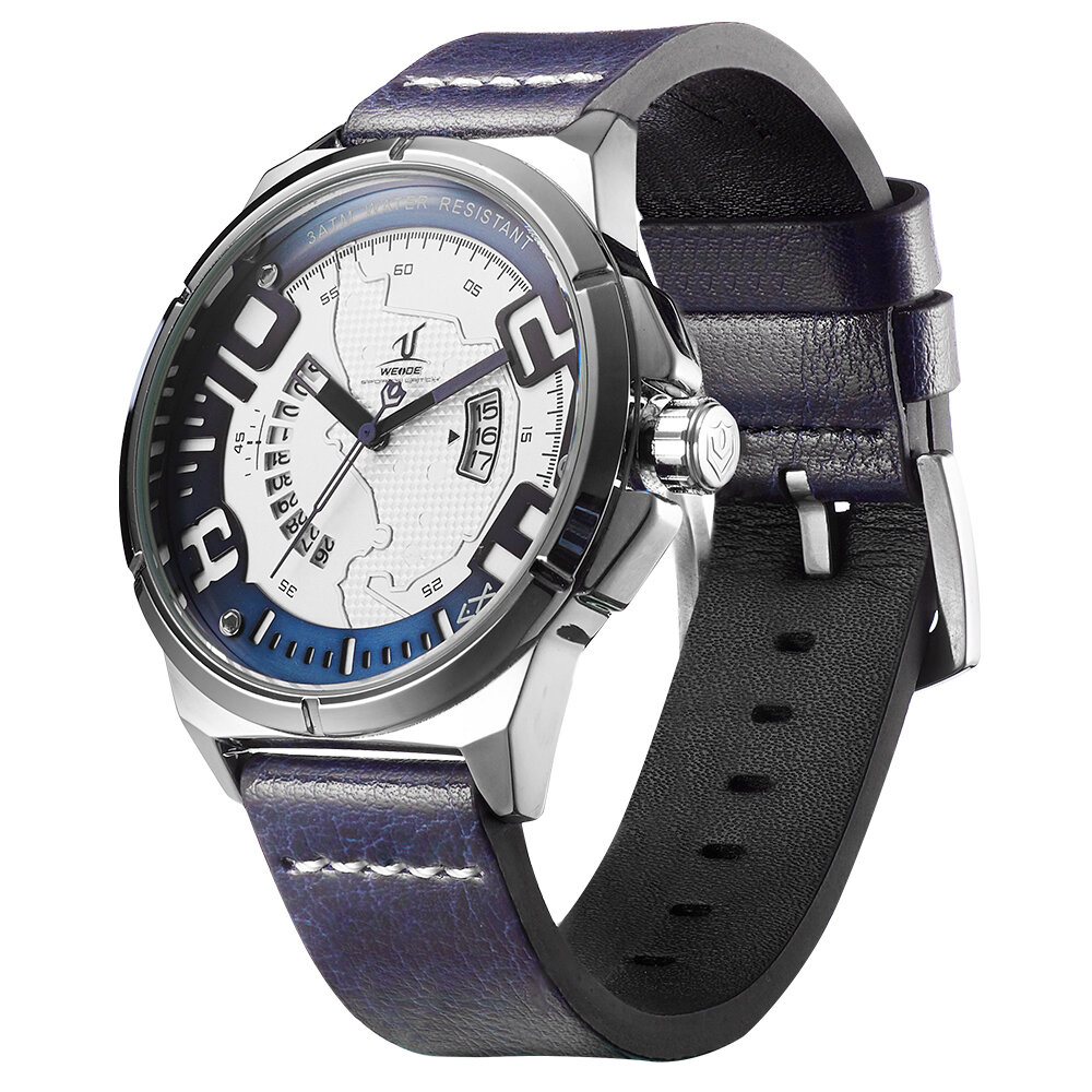 

WEIDE UV1802 Casual Style Date Display Men Wrist Watch Analog Waterproof Quartz Watch