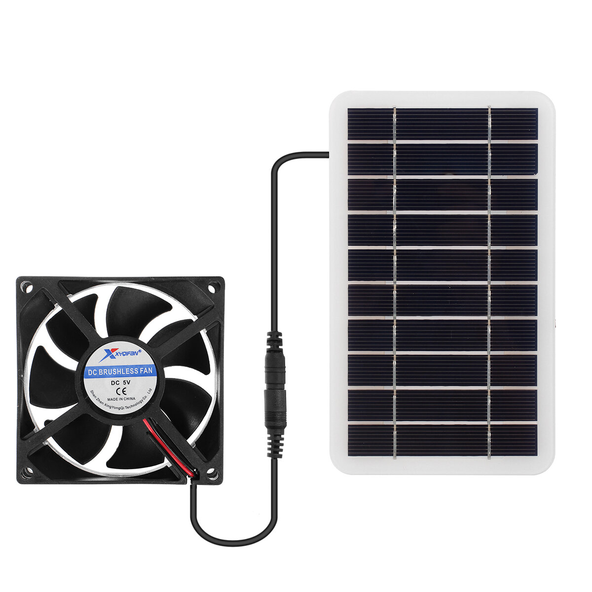 Kit de painel solar portátil de 100 W Dual DC 5V Kit de carregador USB Controlador de energia solar com ventiladores