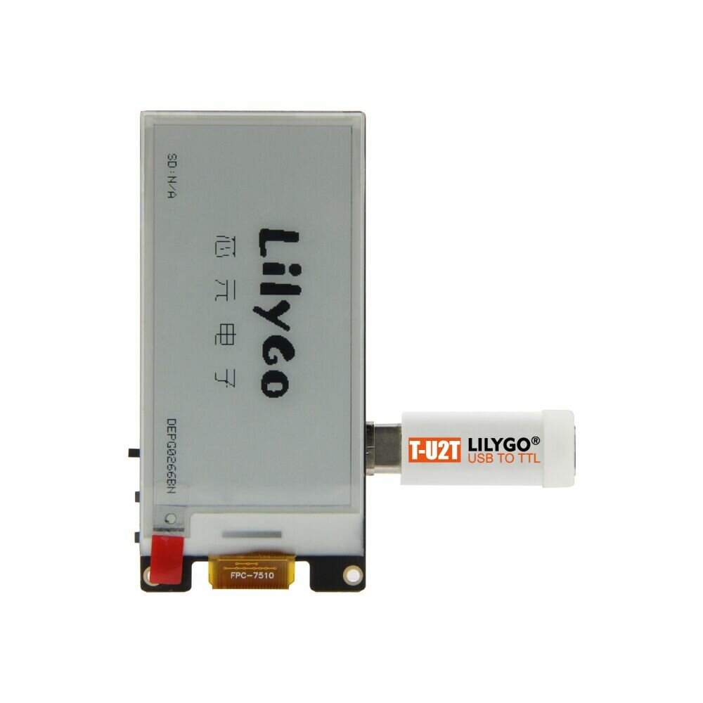 LILYGO? T5-2.66 inch e-paper schermbord compatibel met T-U2T USB naar TTL automatische downloader