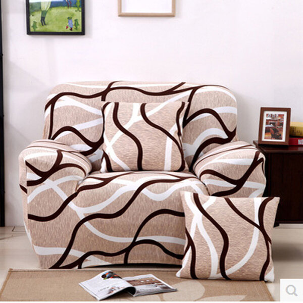 Creatieve stoelhoezen Zits Textiel Spandex Strench Flexibel bedrukt Elastisch Sofa Couch Cover Meube