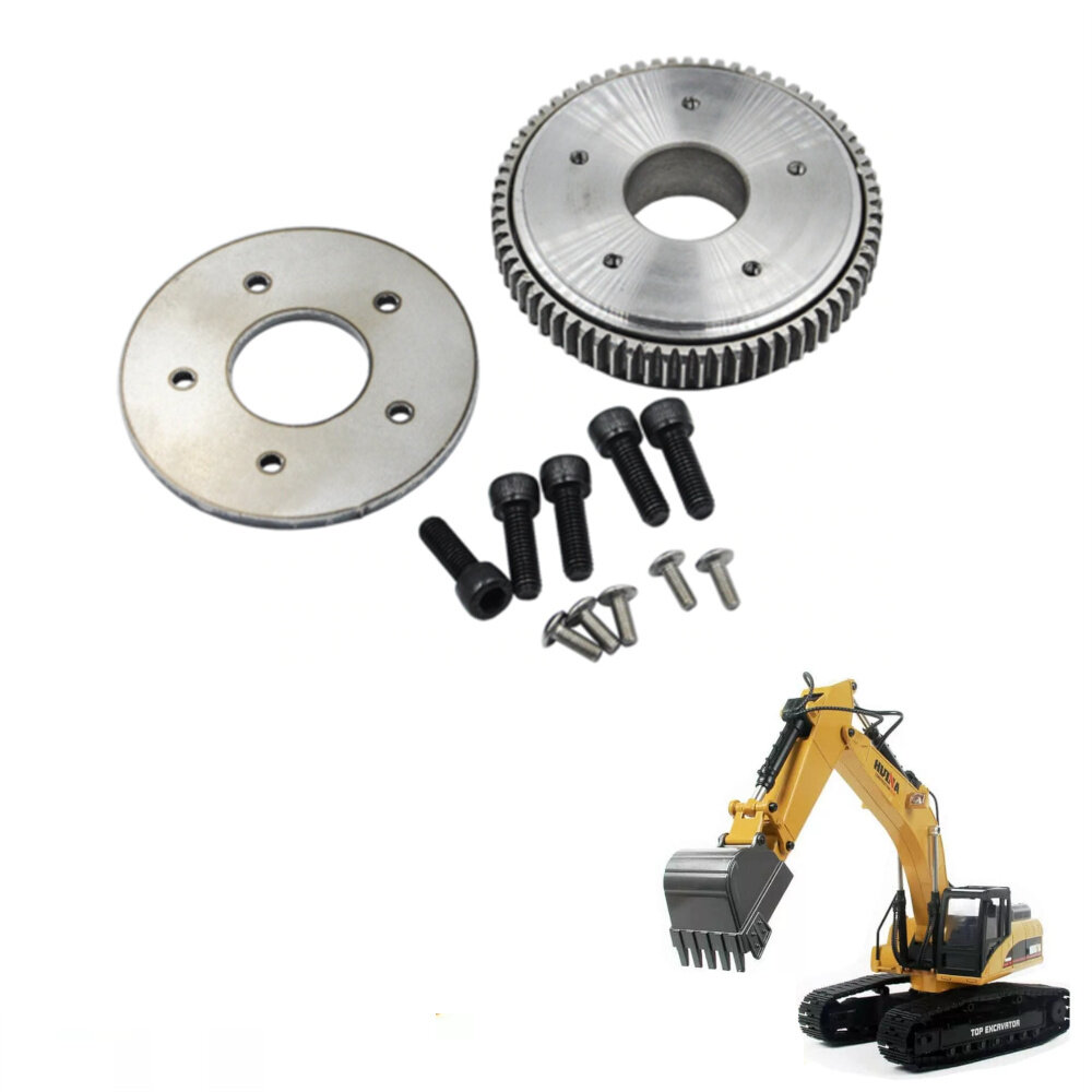 Upgraded Metal Big Rotary Slewing Gear Plate Set for HuiNa Toys 580 23CH 1/14 Excavator RC Vehicles Models Modification Parts