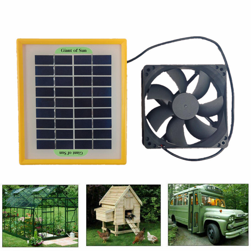 10V 20W Outdoor Solar Power Panel + Afzuigventilator Hoge Conversie Zonnepaneel voor Greenhouse RV C