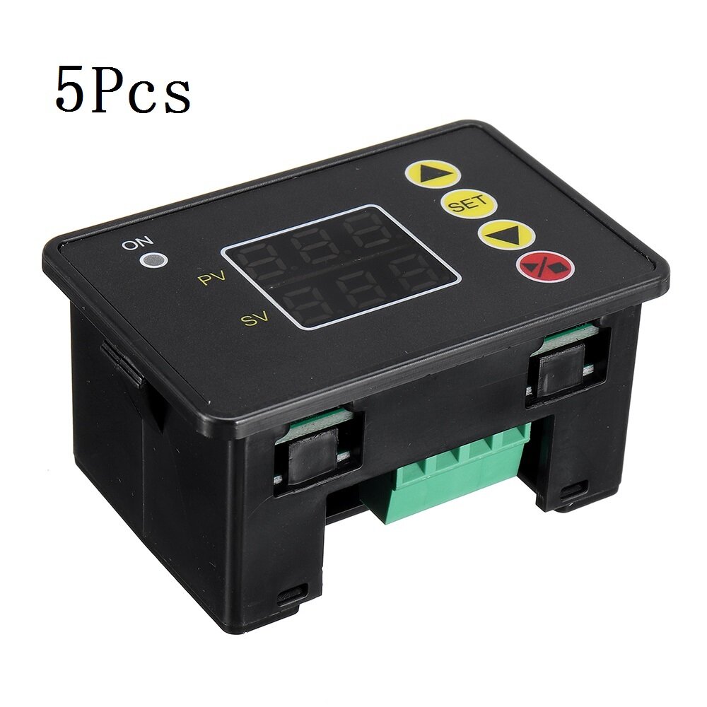 

5Pcs T2310 DC24V Programmable Digital Time Delay Switch Relay T2310 Normally Open Timer Control Module 0-999S/Min/Hour