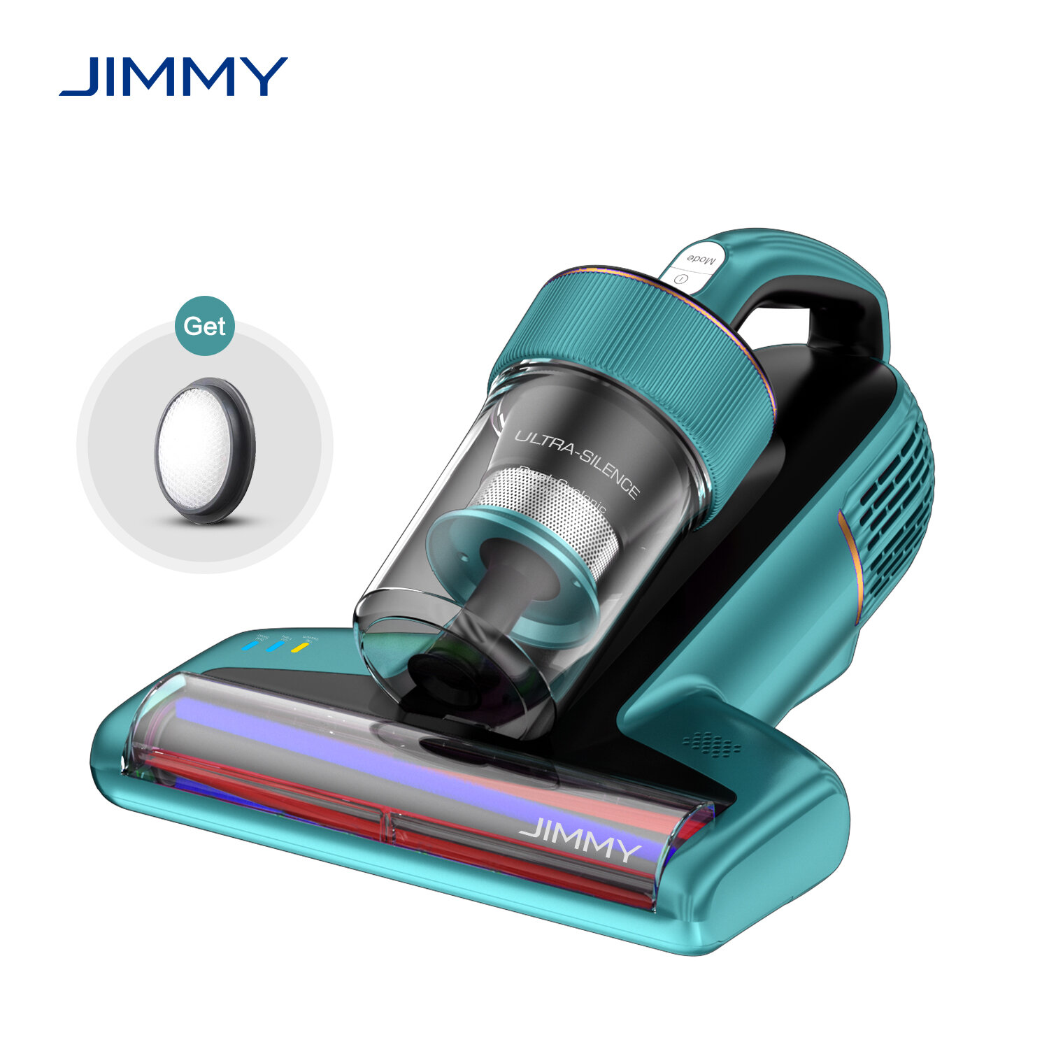 

JIMMY BX6 Handheld Anti-Mite Vacuum Cleaner 600W Suction Strong Tapping Ultrasonic & UV Sterilization Intelligent Dust R