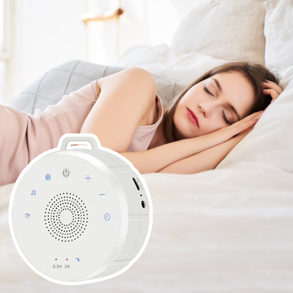 

Mini Portable Baby Sleep Aid with White Noise Machine Soothing Sounds and Nightlight for Better Sleep and Relaxation
