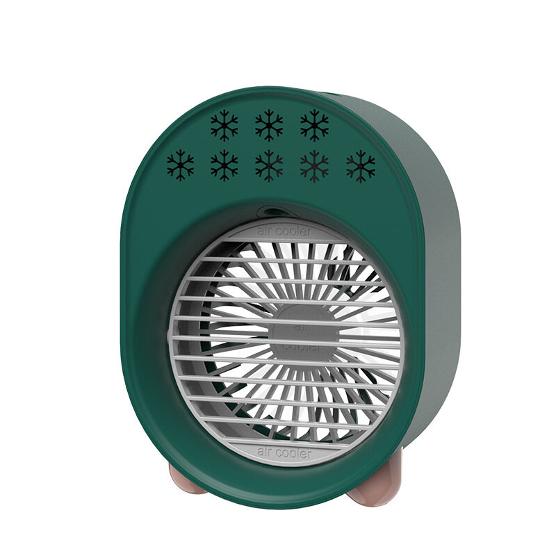 3W Portable Air Conditioning Fan Three-Speed Wind Mini Chiller Spray Fan Rechargeable USB Desktop Cooling Fan
