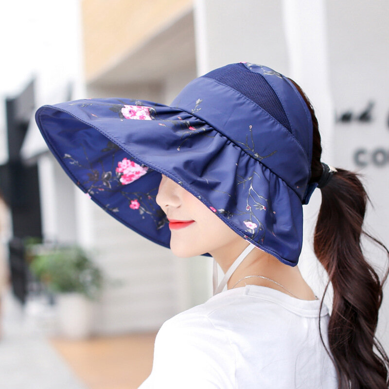 Women's Sun Visor Printed Top Hat Sun Protection Floppy Hat, Banggood  - buy with discount