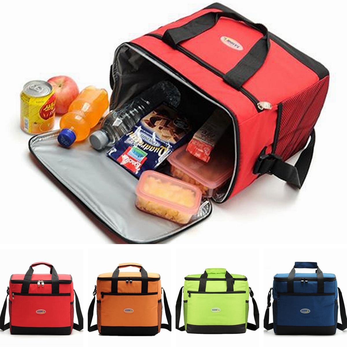 Grote Isolated Cooler Cool Bag Outdoor Camping Picnic Lunch Shoulder Handbag