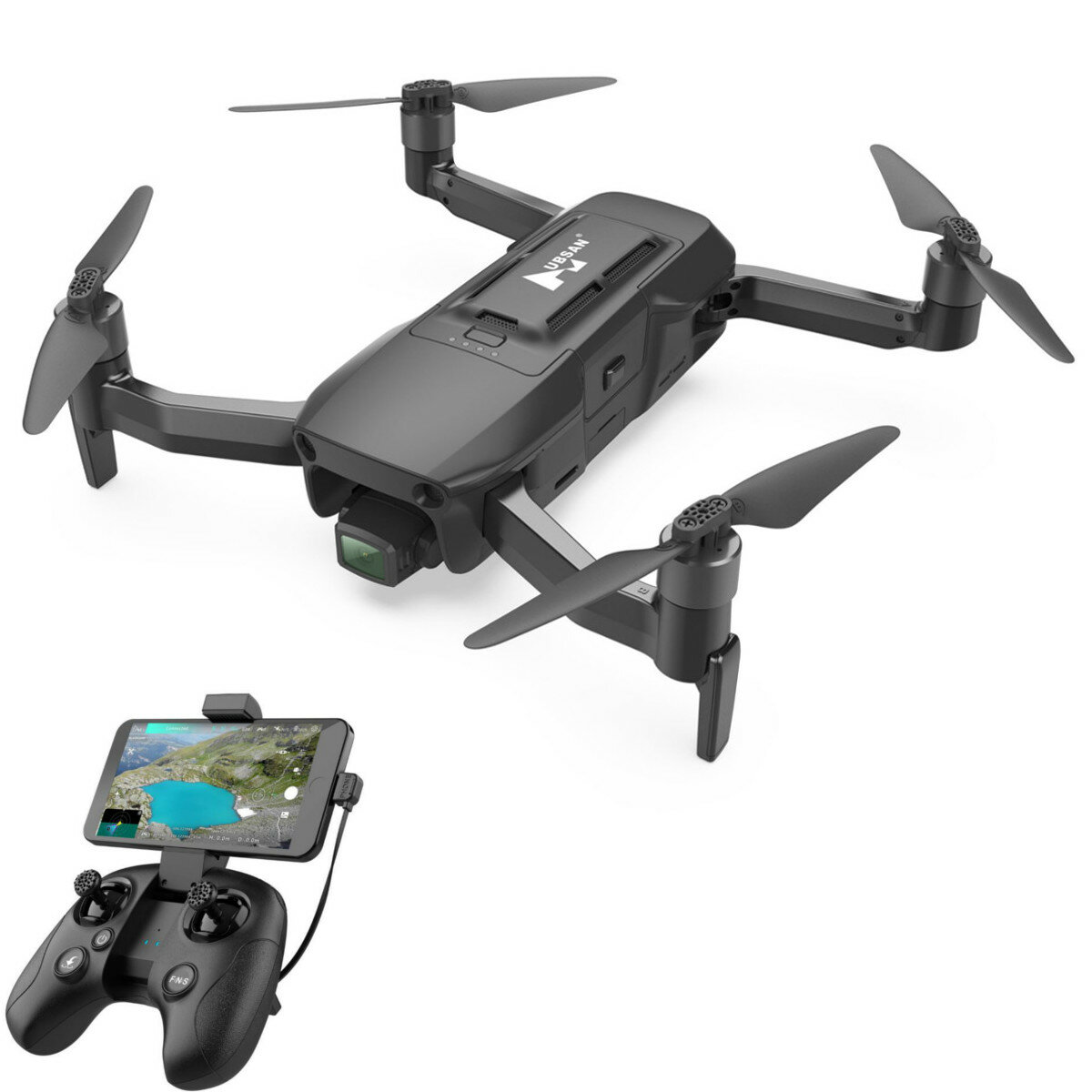 

Hubsan BlackHawk1 GPS 9KM FPV Support 4G with 4K 30fps HD Camera 3-axis Gimbal 37mins Flight Time Foldable RC Drone Quad