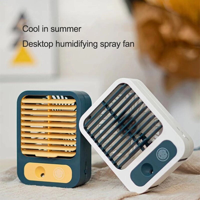 Bakeey 2021 Mini Portable HandheldFan Air Conditioner Humidifier Rechargeable Mist Spray Summer Cool