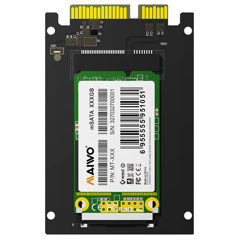 MAIWO KT041 mSATA to SATA SSD Adapter Card Desktop Computer High-speed Expansion Card Board Solid State Drive Converter