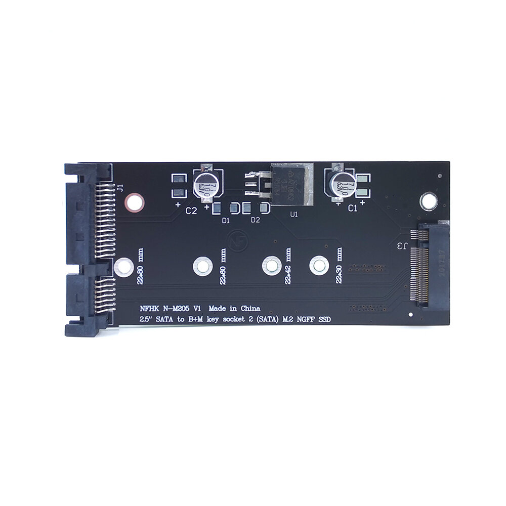 WTXUP M.2 NGFF 2280〜2.5 “SATA3SSDアダプターカードM.2B＆MキーSSDハードディスクアダプターボードソリッドステートドライブコンバーター